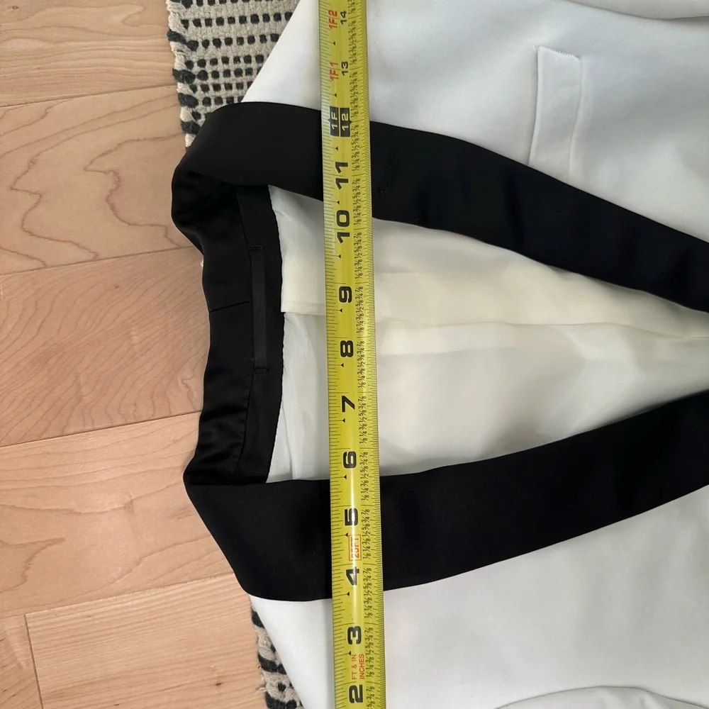 ASOS White Tuxedo Blazer with Black Trim